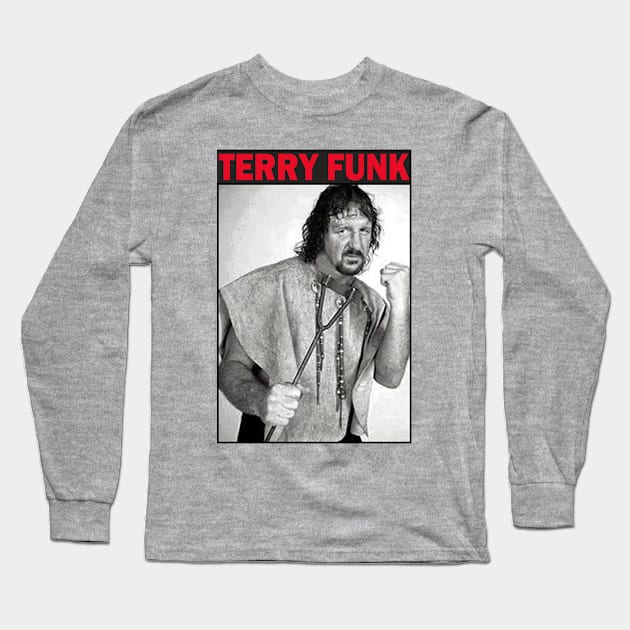 Terry Funk Post Long Sleeve T-Shirt by wafaq